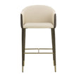Modern European furniture - Cream Leather Bar Stool - www.oroa.com