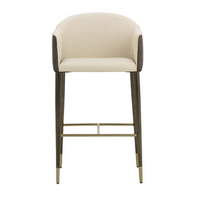 Cream Leather Bar Stool by Splendido Kylin Barstool