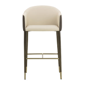   Cream Leather Bar Stool | Oroa.com