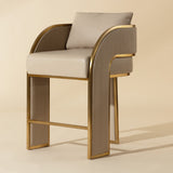 Modern European furniture - 3-Legged Leather Counter Stool - www.oroa.com