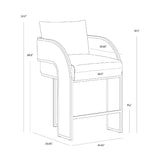 Modern European furniture - 3-Legged Leather Counter Stool - www.oroa.com