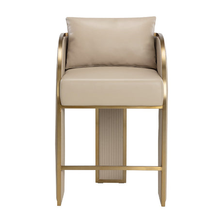 Modern European furniture - 3-Legged Leather Counter Stool - www.oroa.com