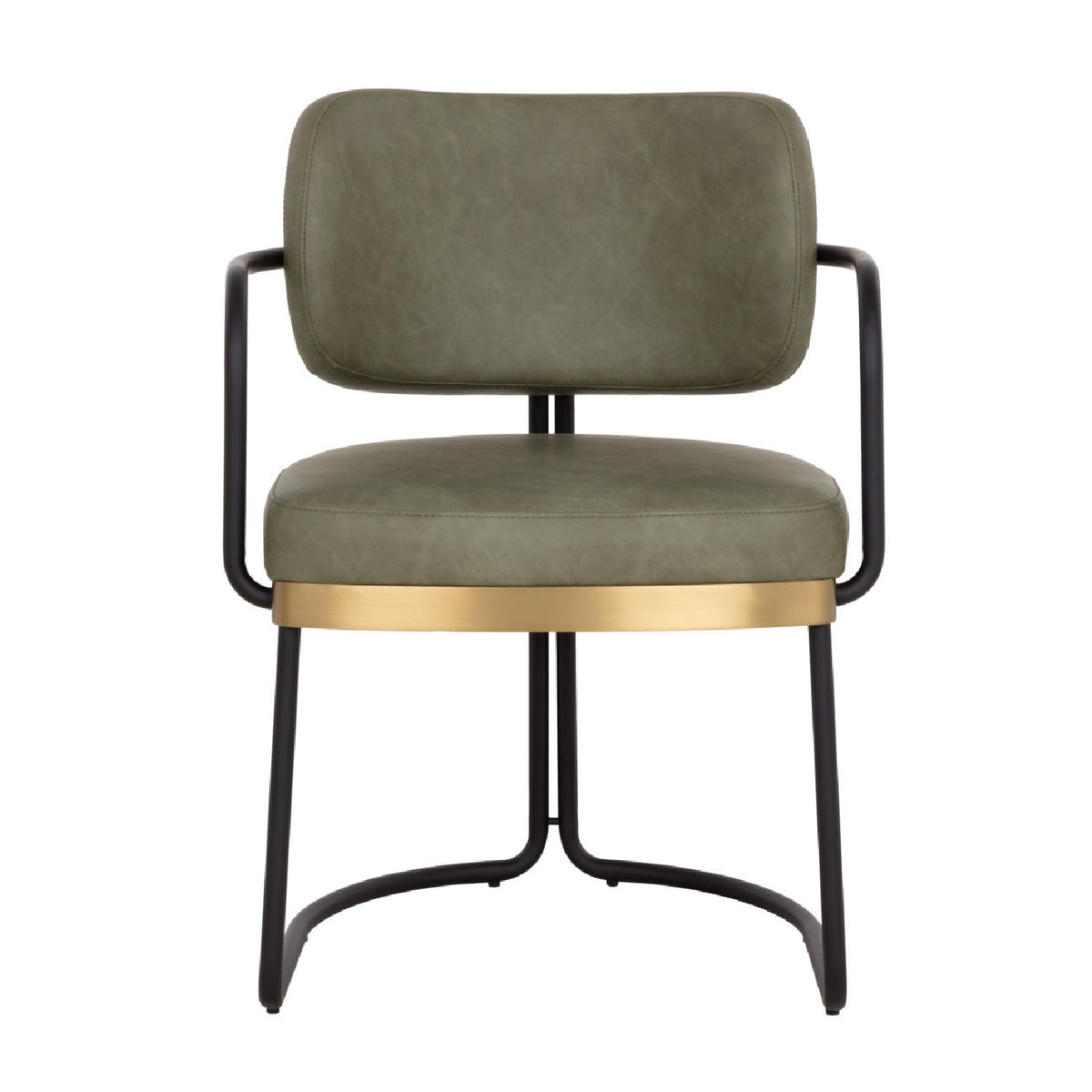 Cantilevered Leather Look Dining Chair | Splendido Jalen