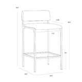 Modern European furniture - Black Fabric Counter Stool - www.oroa.com