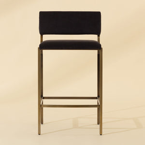   Black Fabric Counter Stool | Oroa.com
