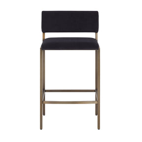 Black Fabric Counter Stool by Splendido Mori