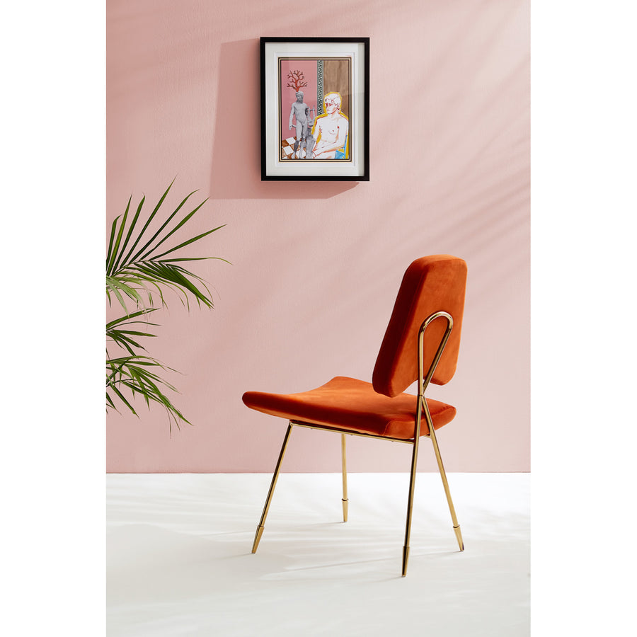 Crisscross Brass Frame Dining Chair | Jonathan Adler Maxime | Oroa.com