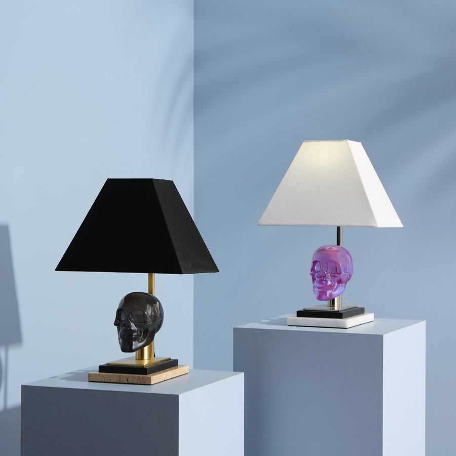Black Silk Shade Table Lamp | Jonathan Adler Skull | Oroa.com