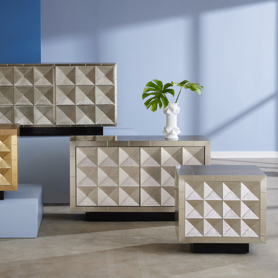 Nickel-Plated 6-Drawer Dresser | Jonathan Adler Talitha | Oroa.com