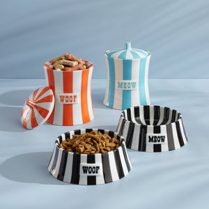 Porcelain Stripes Pet Bowl | Jonathan Adler Vice Woof | Oroa.com