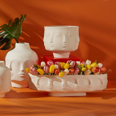 Unglazed Porcelain Long Bowl | Jonathan Adler Dora Maar | Oroa.com