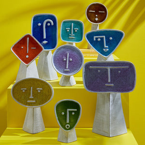 Crackled Glass Face Vase | Jonathan Adler Les Amis Le Furieux | Oroa.com