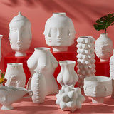 Unglazed Porcelain Giant Face Vase | Jonathan Adler Dora Maar | Oroa.com