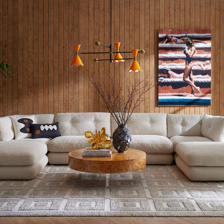 Bouclé Square Ottoman | Jonathan Adler Pompidou | Oroa.com