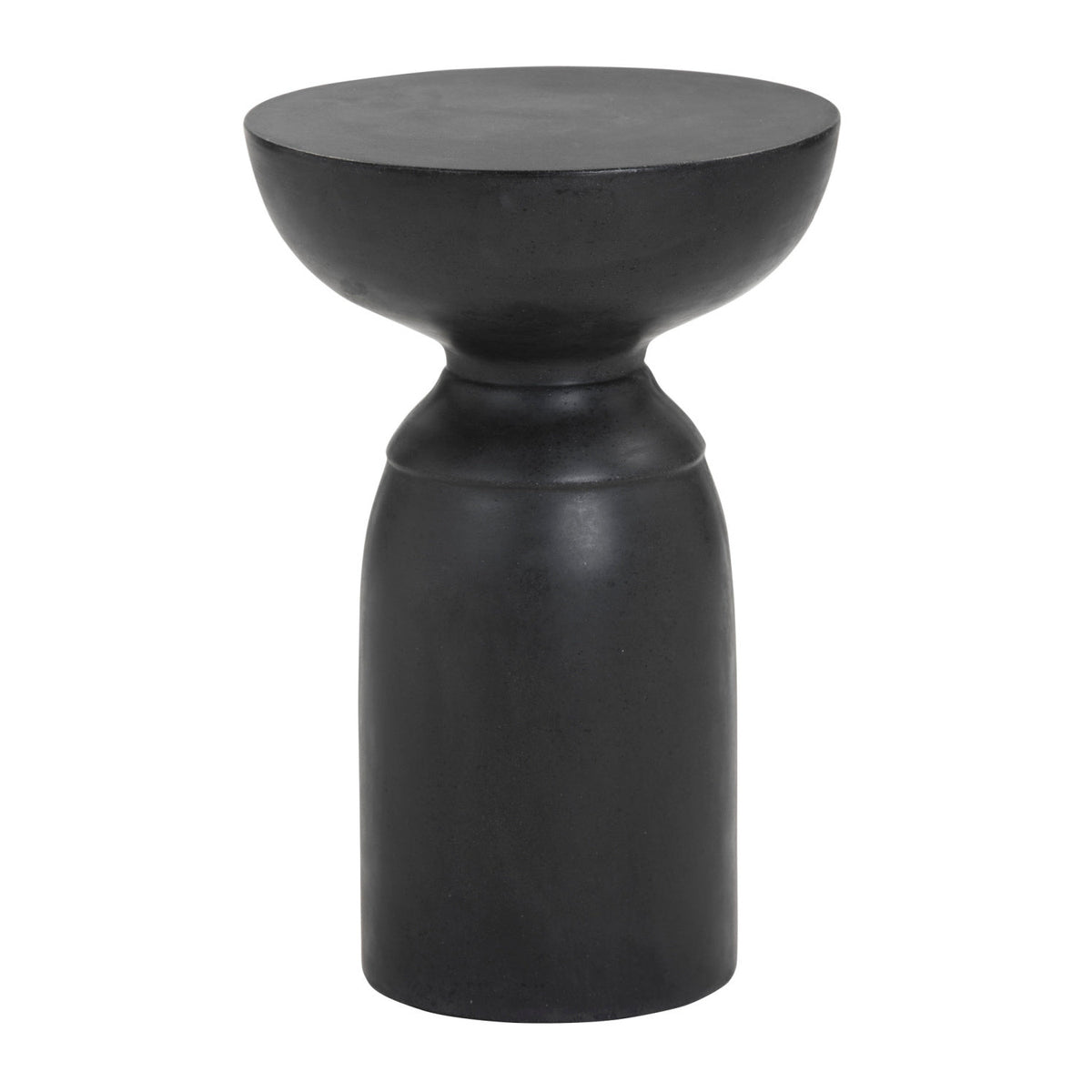 Black Concrete Indoor/Outdoor End Table | Splendido Goya