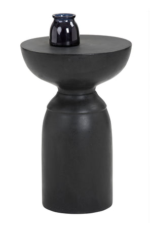 Modern European furniture - Black Concrete Indoor/Outdoor End Table - www.oroa.com