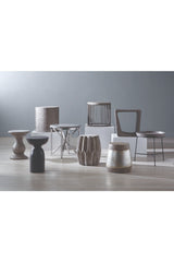 Modern European furniture - Black Concrete Indoor/Outdoor End Table - www.oroa.com