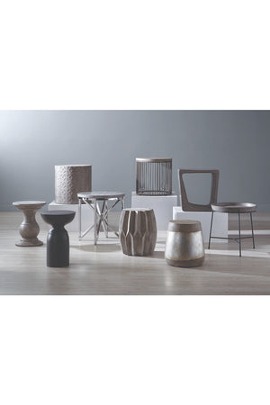 Modern European furniture - Black Concrete Indoor/Outdoor End Table - www.oroa.com