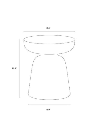 Modern European furniture - Black Indoor/Outdoor End Table - www.oroa.com