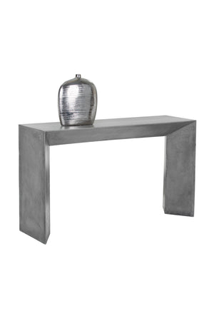 Modern European furniture - Gray Concrete Indoor/Outdoor Console Table - www.oroa.com