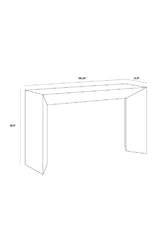 Modern European furniture - Gray Concrete Indoor/Outdoor Console Table - www.oroa.com