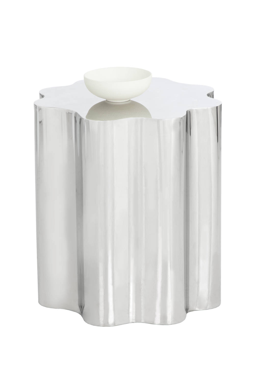Silver Organic-Shaped Side Table | Splendido Dahlia | Oroa.com