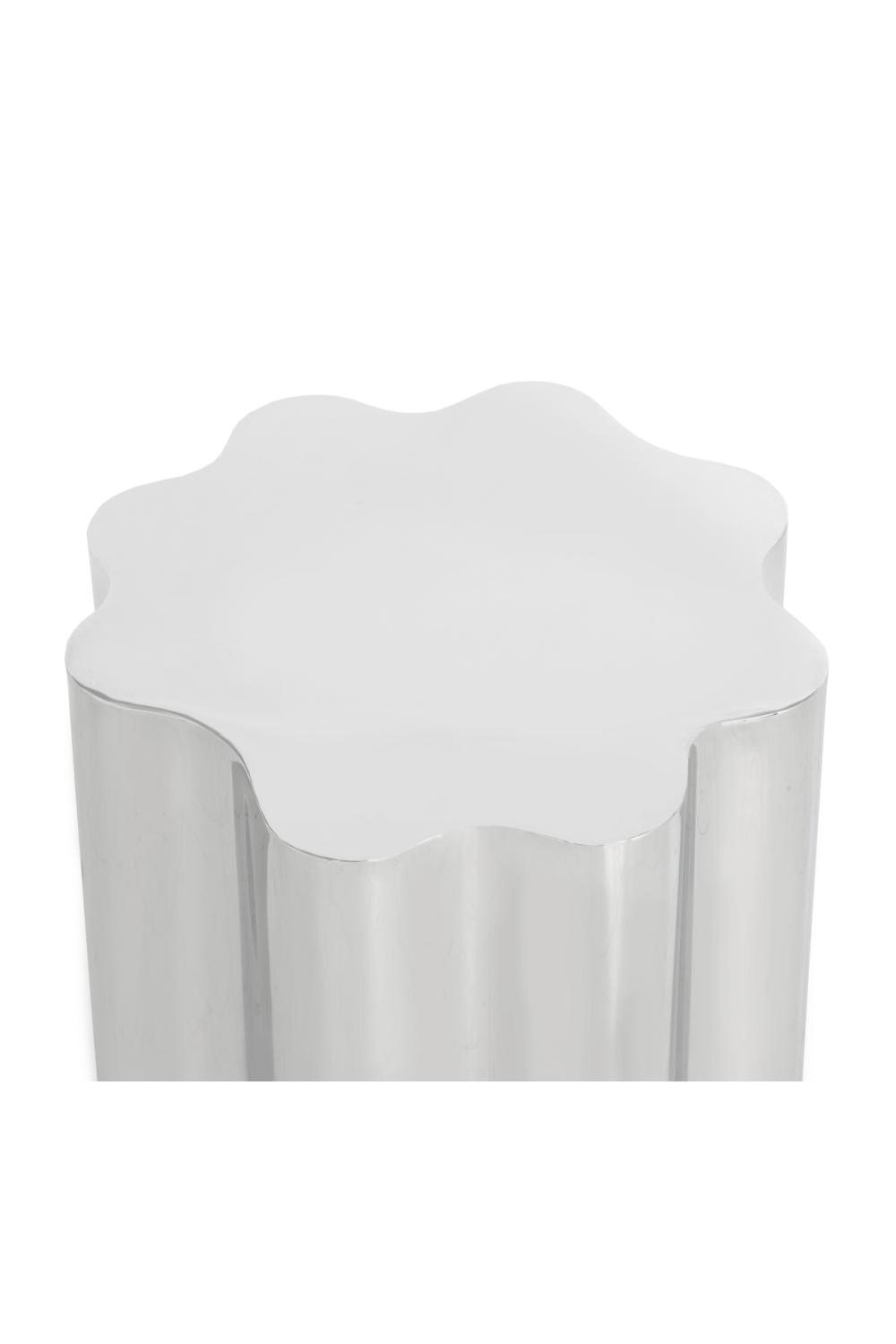 Silver Organic-Shaped Side Table | Splendido Dahlia | Oroa.com