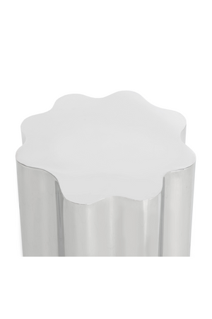 Silver Organic-Shaped Side Table | Splendido Dahlia | Oroa.com