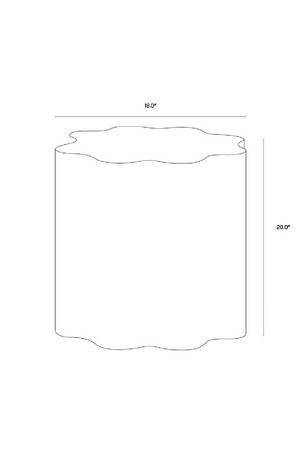 Silver Organic-Shaped Side Table | Splendido Dahlia | Oroa.com