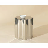 Modern European furniture - Silver Organic-Shaped Side Table - www.oroa.com