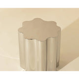 Modern European furniture - Silver Organic-Shaped Side Table - www.oroa.com