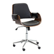 Wood and Black Office Chair by Splendido Kellan