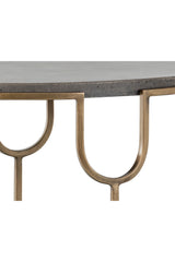 Modern European furniture - Oval Gray Concrete Side Table - www.oroa.com