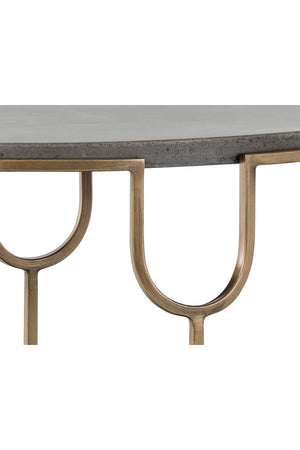   Modern European furniture - Oval Gray Concrete Side Table - www.oroa.com | Oroa.com