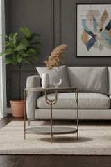 Modern European furniture - Oval Gray Concrete Side Table - www.oroa.com