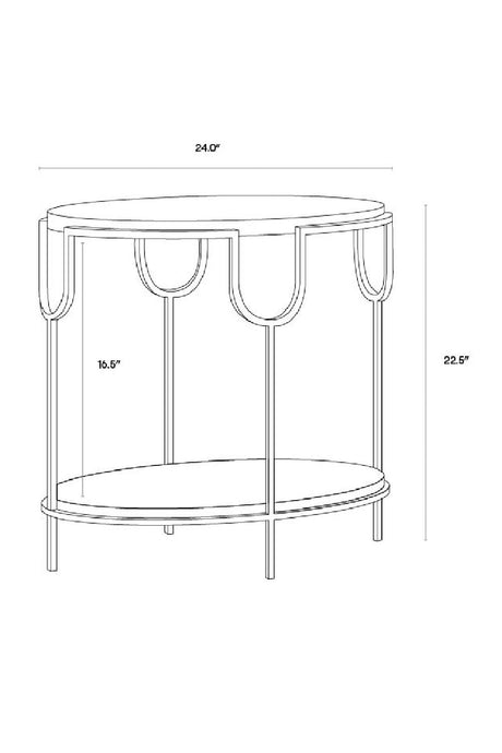 Modern European furniture - Oval Gray Concrete Side Table - www.oroa.com