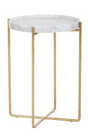 Modern European furniture - White Marble End Table - www.oroa.com