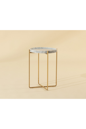 White Marble End Table | Splendido Liv