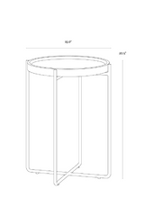 Modern European furniture - White Marble End Table - www.oroa.com
