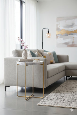 White Marble End Table | Splendido Liv | Oroa.com