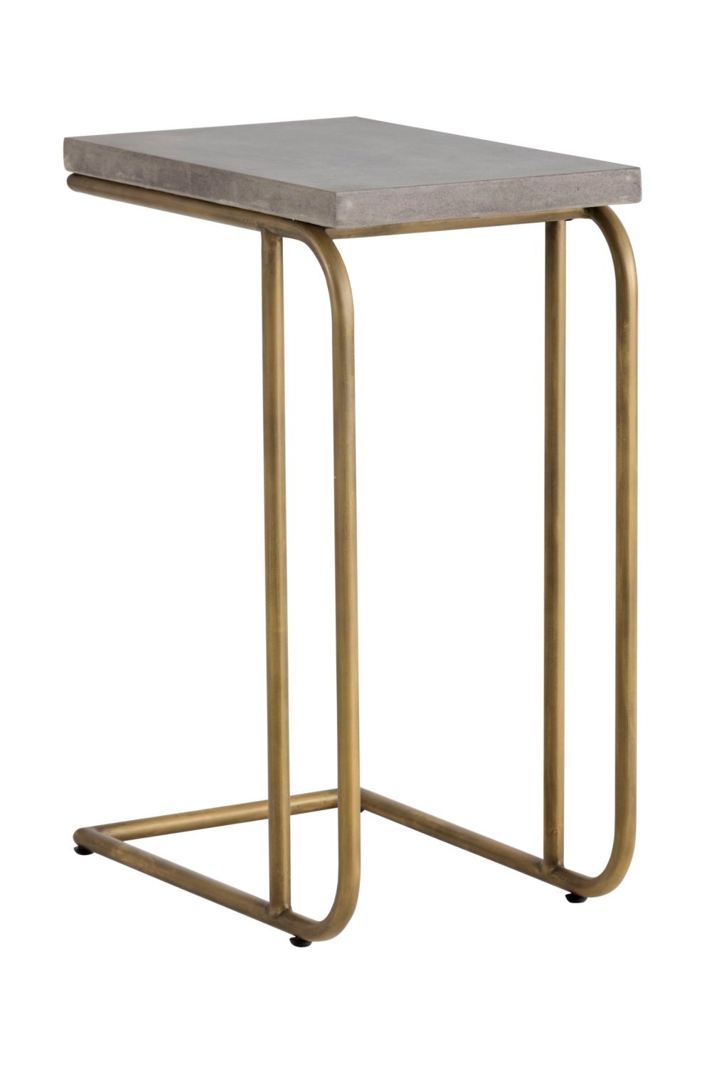 Gray Concrete C-Shaped End Table | Splendido Lucius