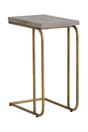 Modern European furniture Gray Concrete C-Shaped End Table  - www.oroa.com