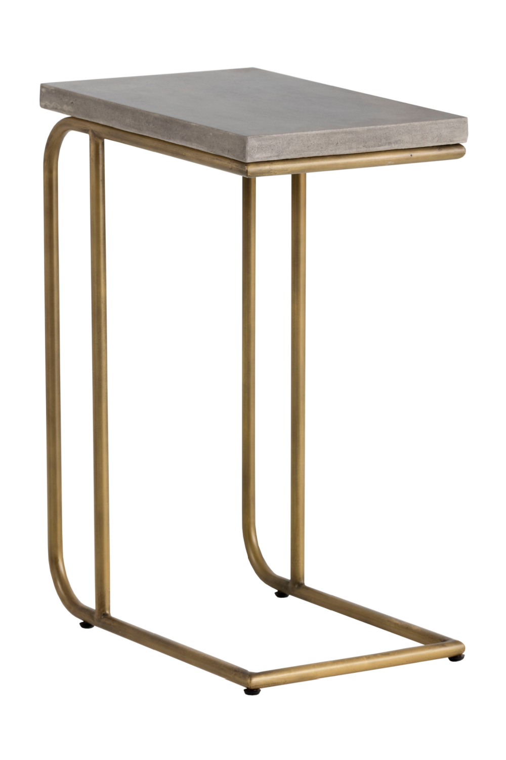Gray Concrete C-Shaped End Table | Splendido Lucius