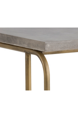 Modern European furniture Gray Concrete C-Shaped End Table  - www.oroa.com