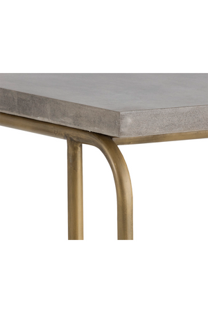 Gray Concrete C-Shaped End Table | Splendido Lucius