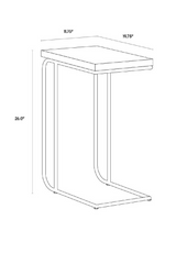 Modern European furniture Gray Concrete C-Shaped End Table  - www.oroa.com