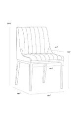 Modern European furniture - Vertical Stitched Dining Chairs (2) - www.oroa.com