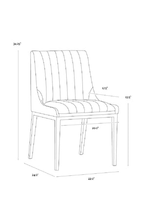 Vertical Stitched Dining Chairs (2) | Splendido Halden | Oroa.com