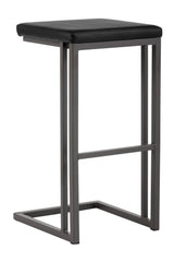 Modern European furniture - Leather Look Cantilevered Bar Stool - www.oroa.com