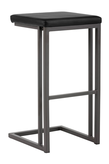 Modern European furniture - Leather Look Cantilevered Bar Stool - www.oroa.com